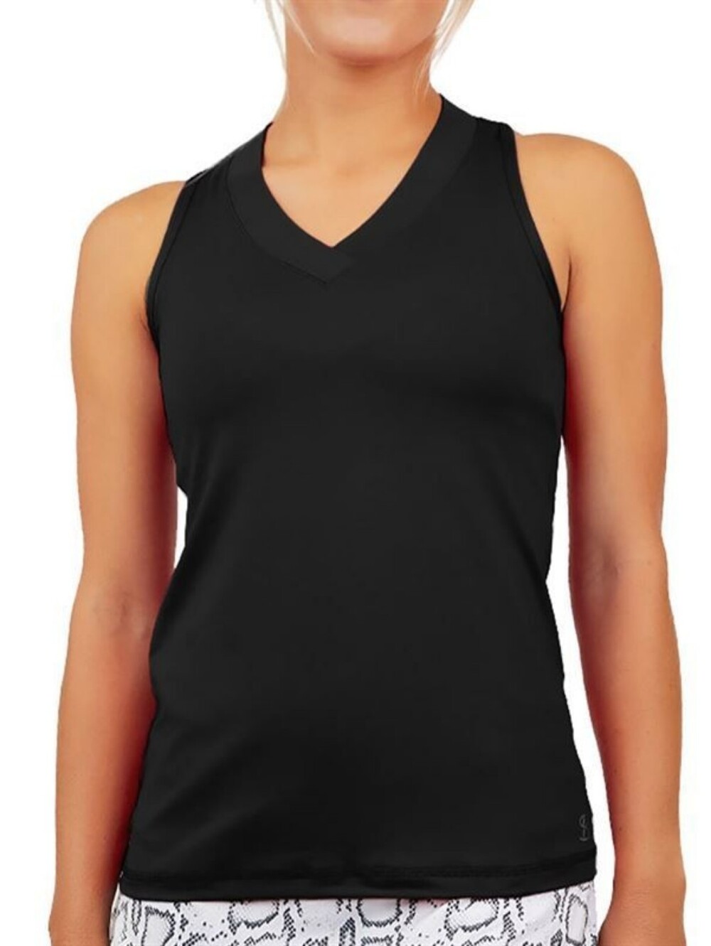 Sofibella UV Colors Black Racerback Tennis Tank Top Size Small
